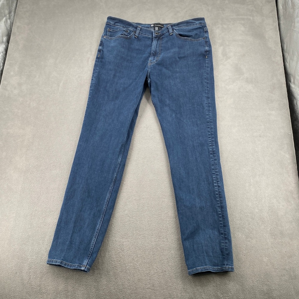 CXL by Christian Lacroix Mens Straight Leg Jeans Blue Medium Wash 36x32